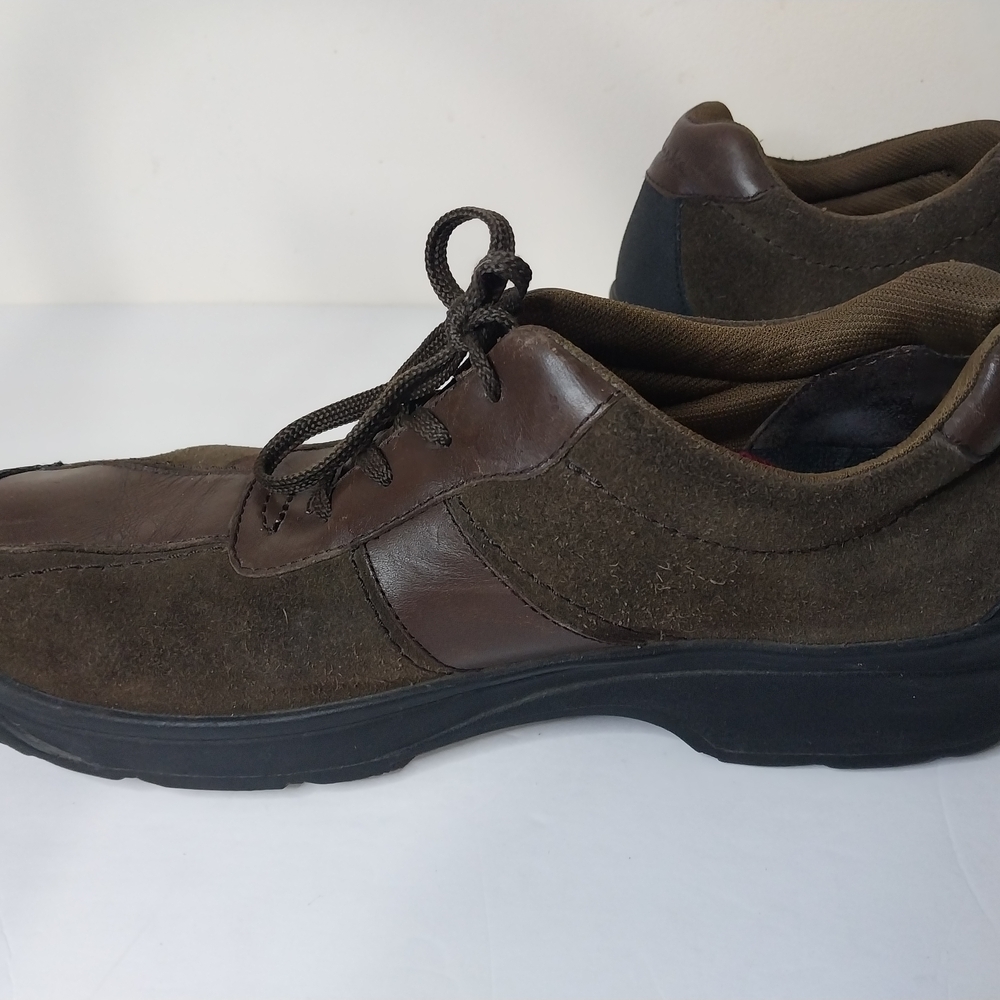Clarks Men's Dark Brown Leather Sneakers Size 11 - Picture 8 of 13